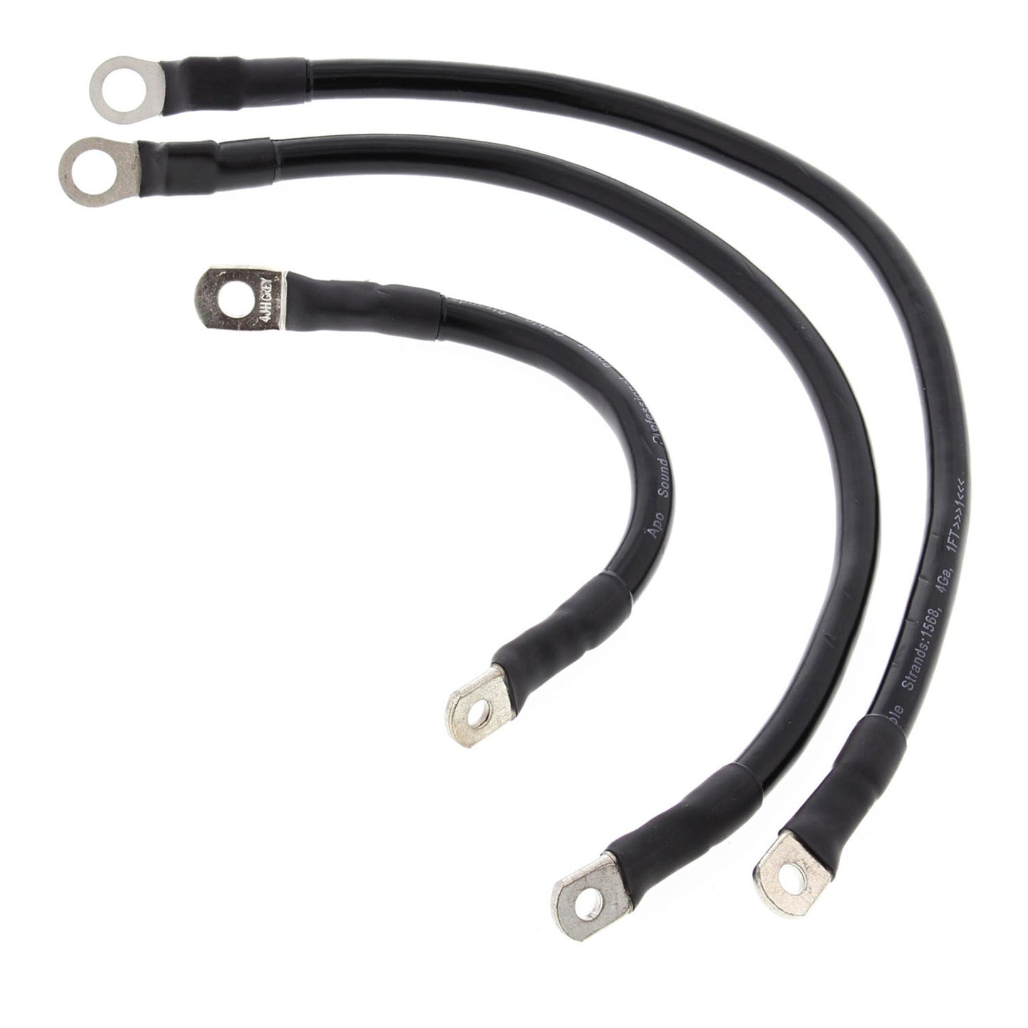 Battery Cable Kit - Black. Fits Softail 1984-1988.