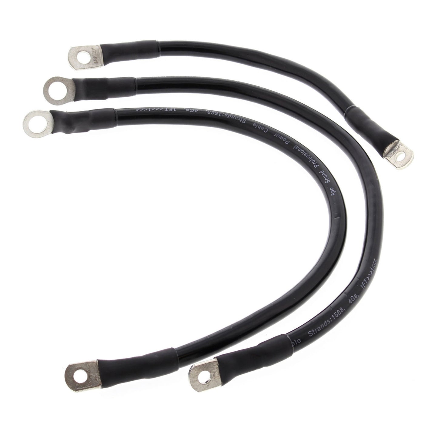 Battery Cable Kit - Black. Fits FL 1965-1979.