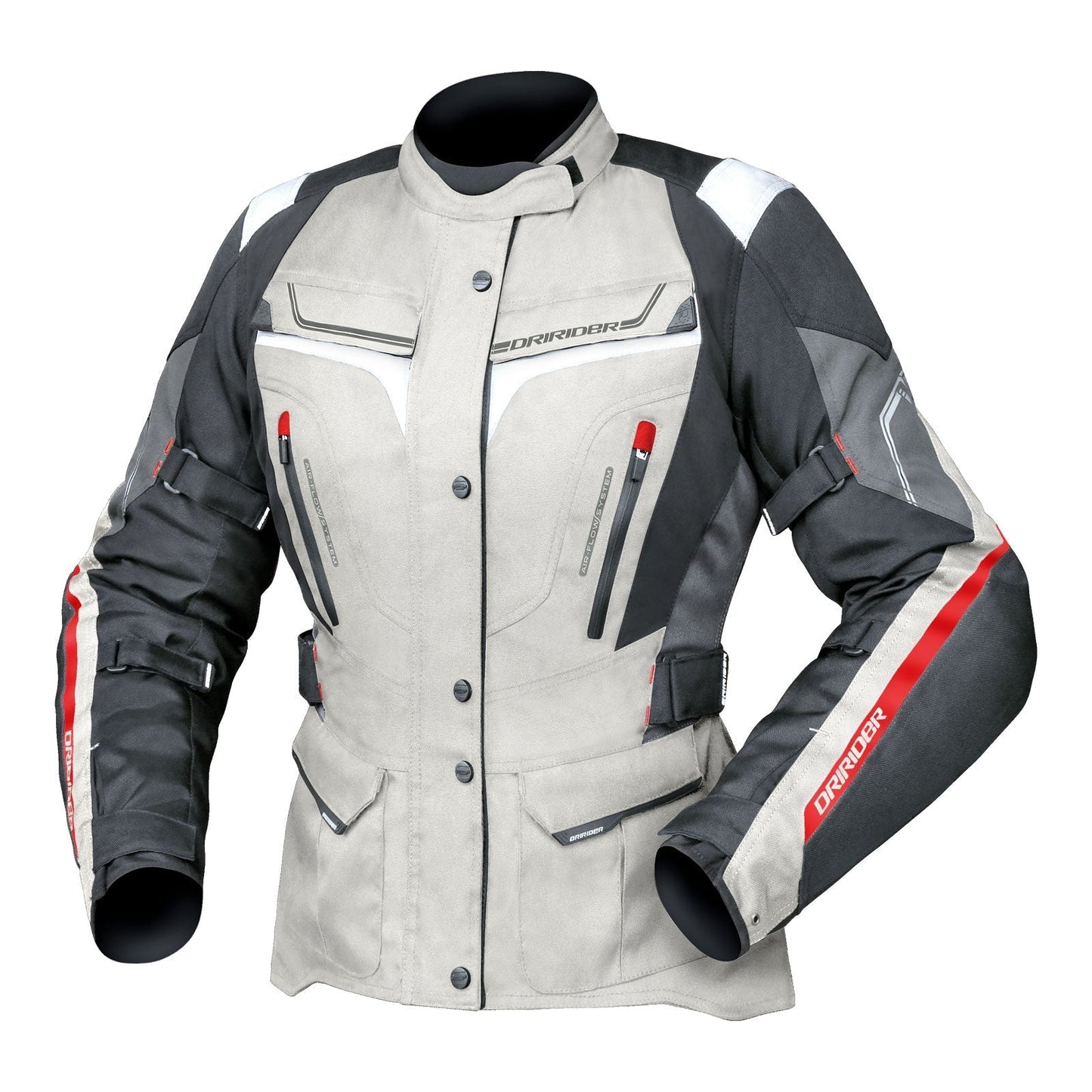 DRIRIDER APEX 5 JACKET LADIES GREY/WHT/BLK