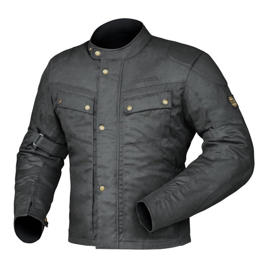 DRIRIDER BROOKLANDS JACKET BLACK - CLASSIC WAX COTTON