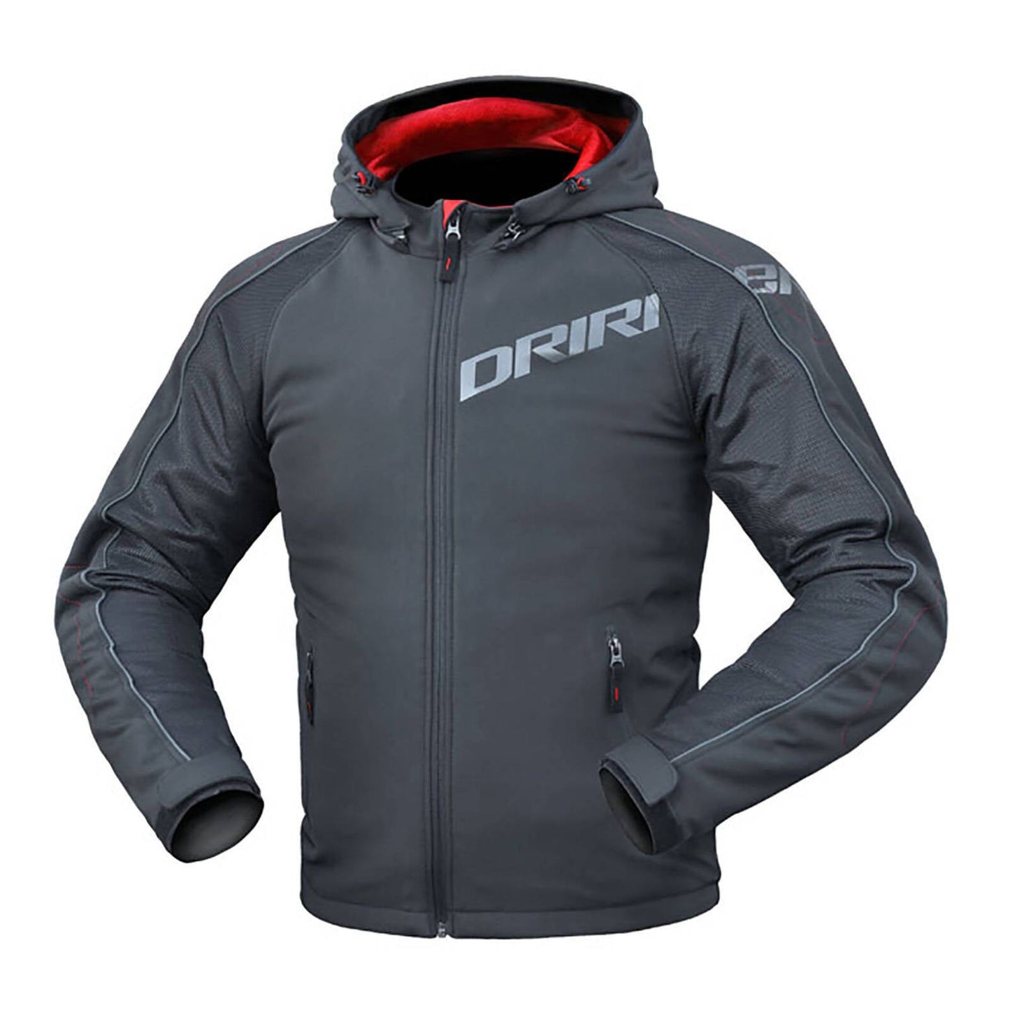 DRIRIDER ATOMIC HOODY BLACK JACKET