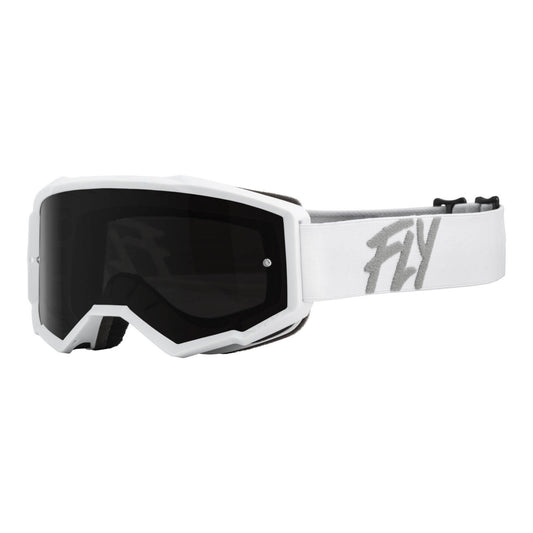 FLY '23 ZONE YOUTH GOGGLE WHITE W/ DARK SMOKE/SMOKE