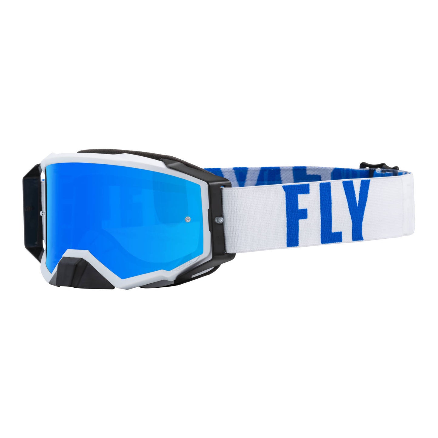 FLY '23 ZONE PRO GOGGLE WHT/BLUE W/ SKY BLUE MIRROR/SMK LENS