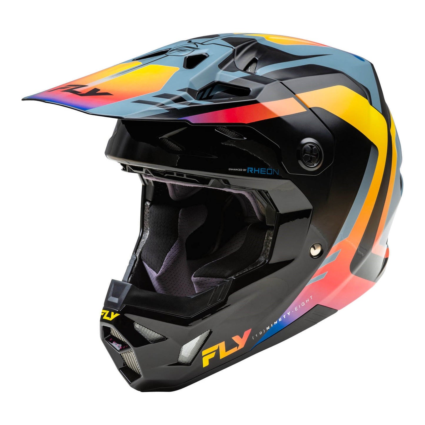 FLY '24 FORMULA CP KRYPTON HELMET GREY/BLACK/ELECTRIC FADE