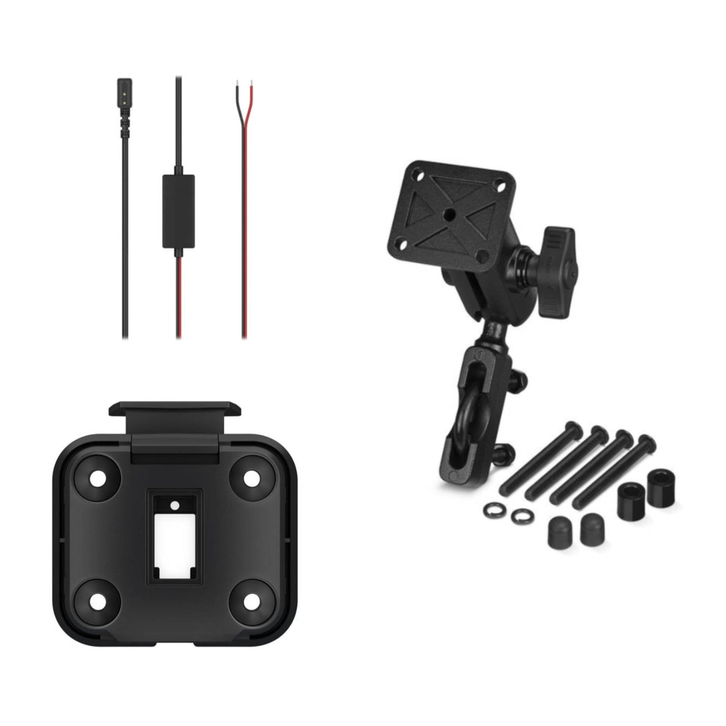 GARMIN HANDLEBAR MOUNT KIT + M/C MOUNT BRACKET & POWER CABLE