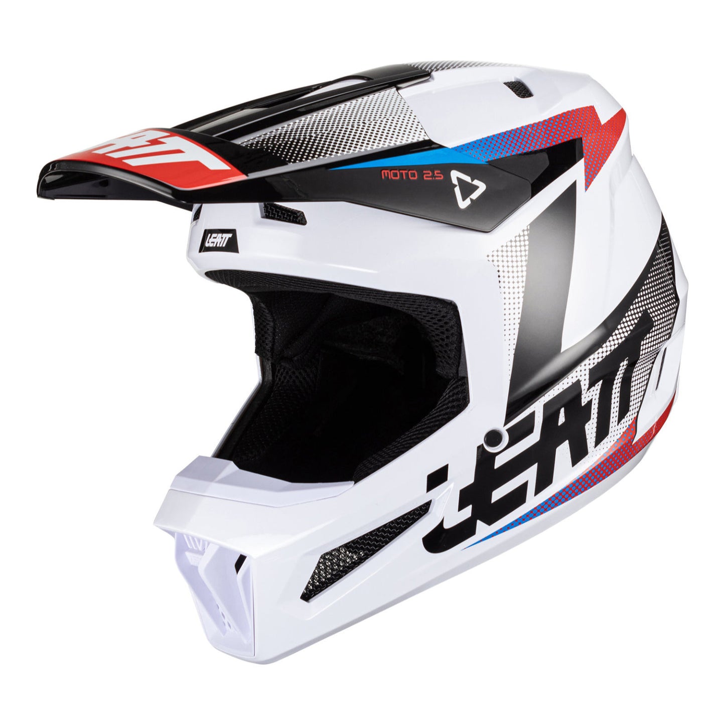 LEATT HELMET MOTO 2.5 V24 BLACK/WHITE