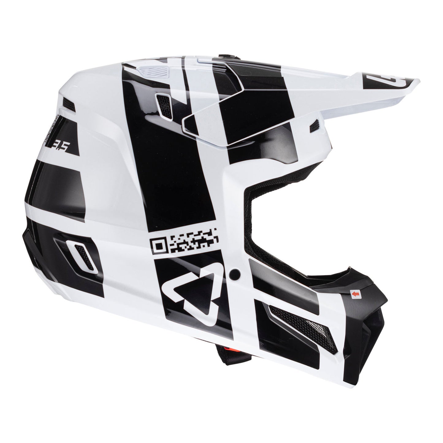 LEATT HELMET MOTO 3.5 JR V24 BLK/WHT #L 53-54CM