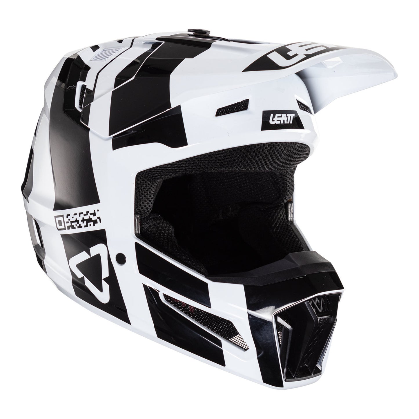 LEATT HELMET MOTO 3.5 JR V24 BLK/WHT #L 53-54CM