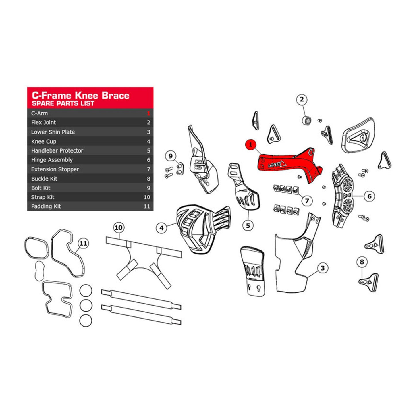 C-FRAME C-ARM ALU FORANGEED LEFT #LE4015110001