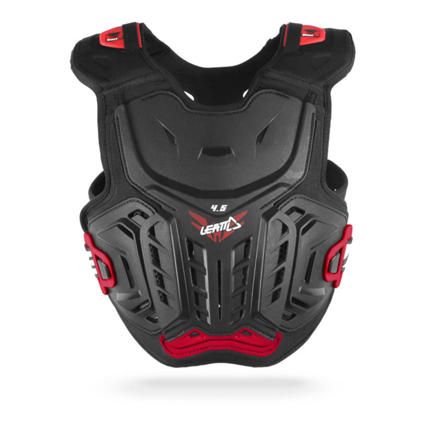 LEATT CHEST PROTECTOR 4.5 BLACK/RED JNR SML/MED 134-146CM #LE5017120115