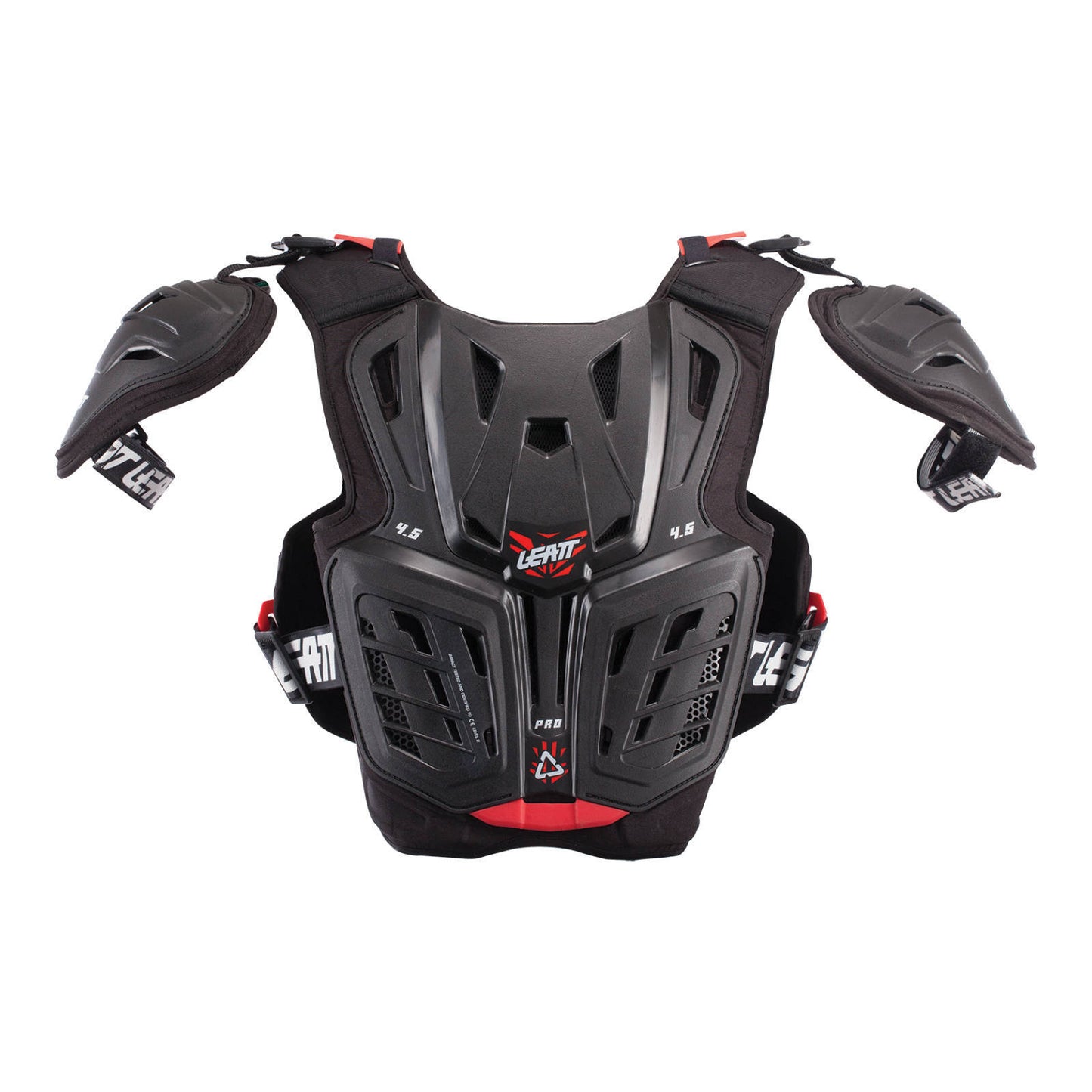 LEATT CHEST PROTECTOR 4.5 PRO BLACK/RED JNR SML/MED 134-146CM #LE5017120130