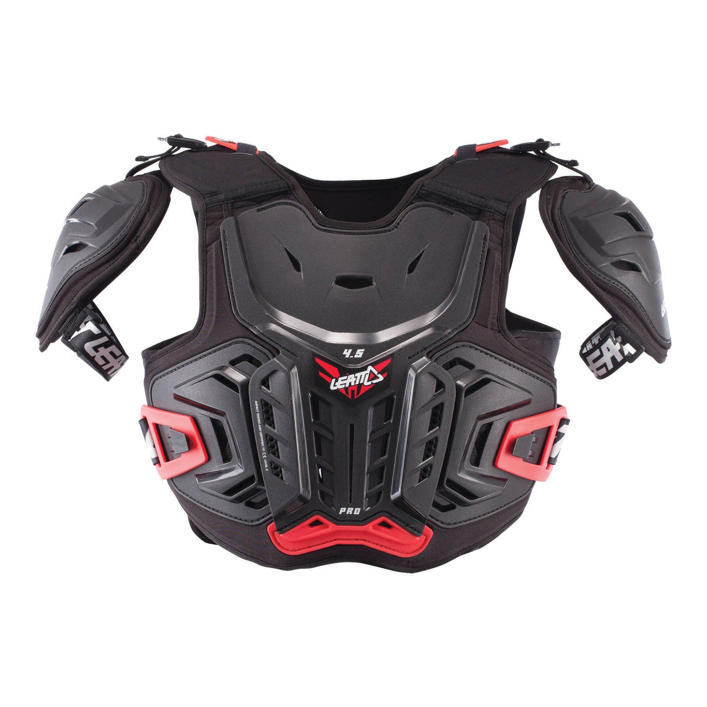 LEATT CHEST PROTECTOR 4.5 PRO BLACK/RED JNR SML/MED 134-146CM #LE5017120130