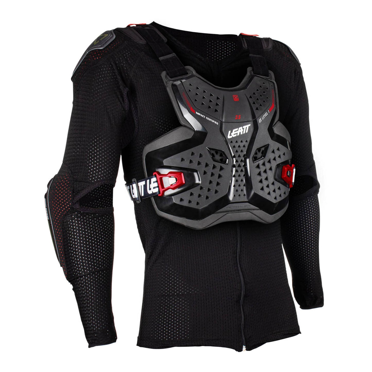 LEATT BODY PROTECTOR 3.5 JNR BLK/RED LGE/XL 147-159CM