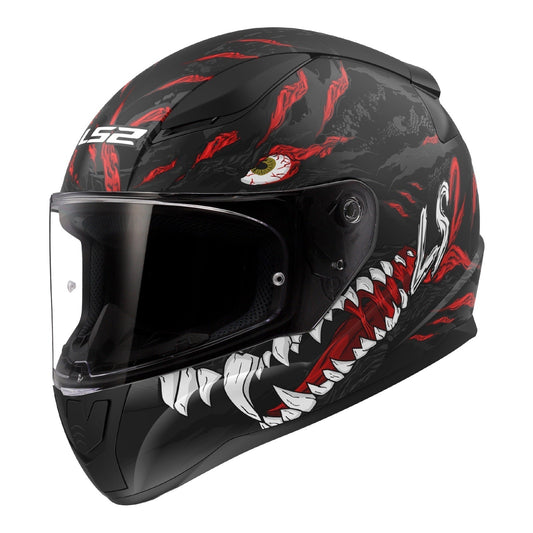 LS2 FF353 Rapid II Kaiju - Matt Black / Red / White 06