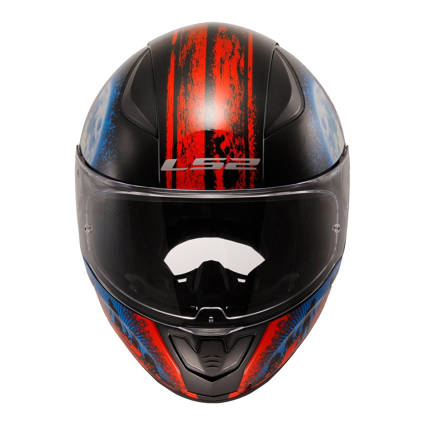 LS2 FF353 Rapid II Zombie - Matt Black / Red / White 06