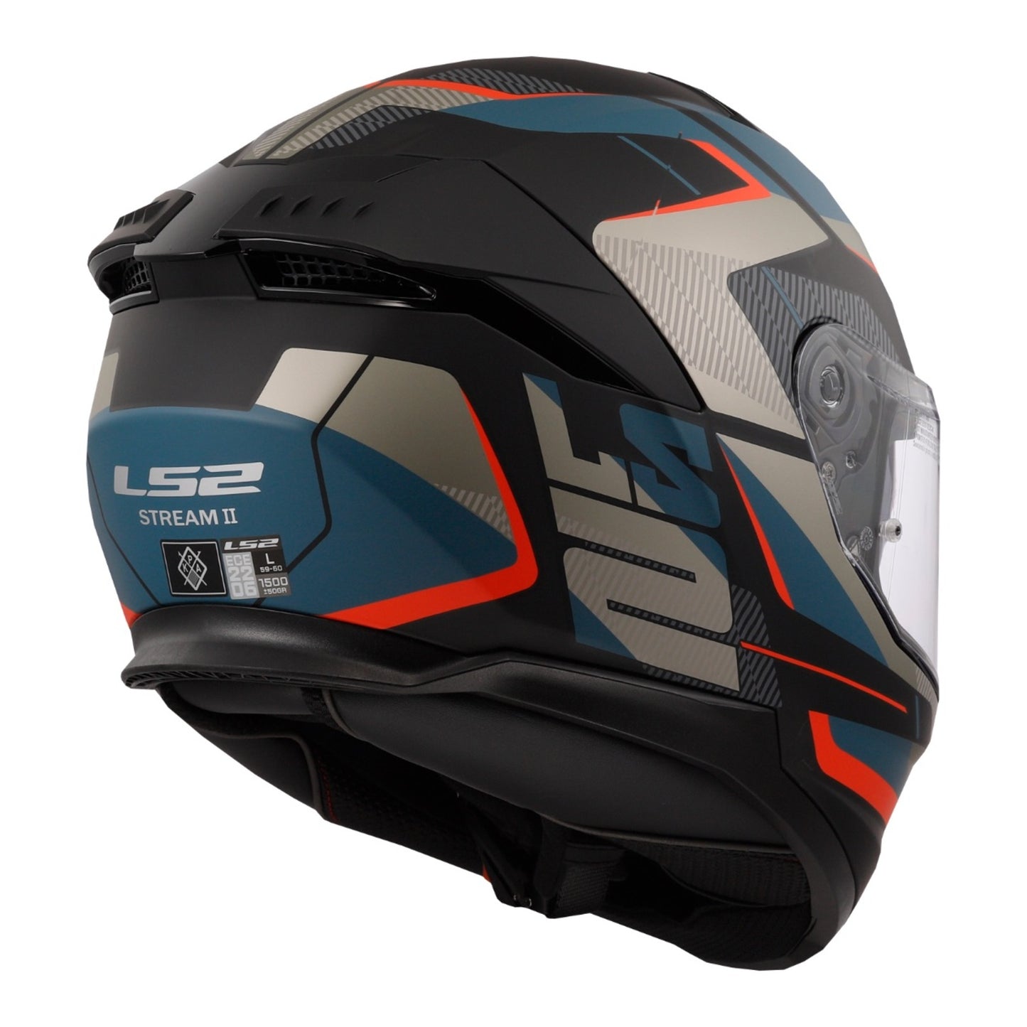 LS2 FF808 Stream II Road - Matt Black / Blue 06