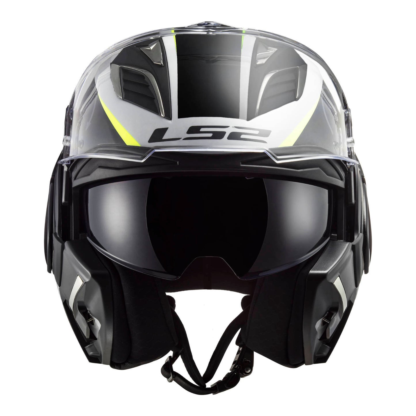 LS2 FF900 VALIANT 2 CODEX WHITE BLACK FLIP FRONT