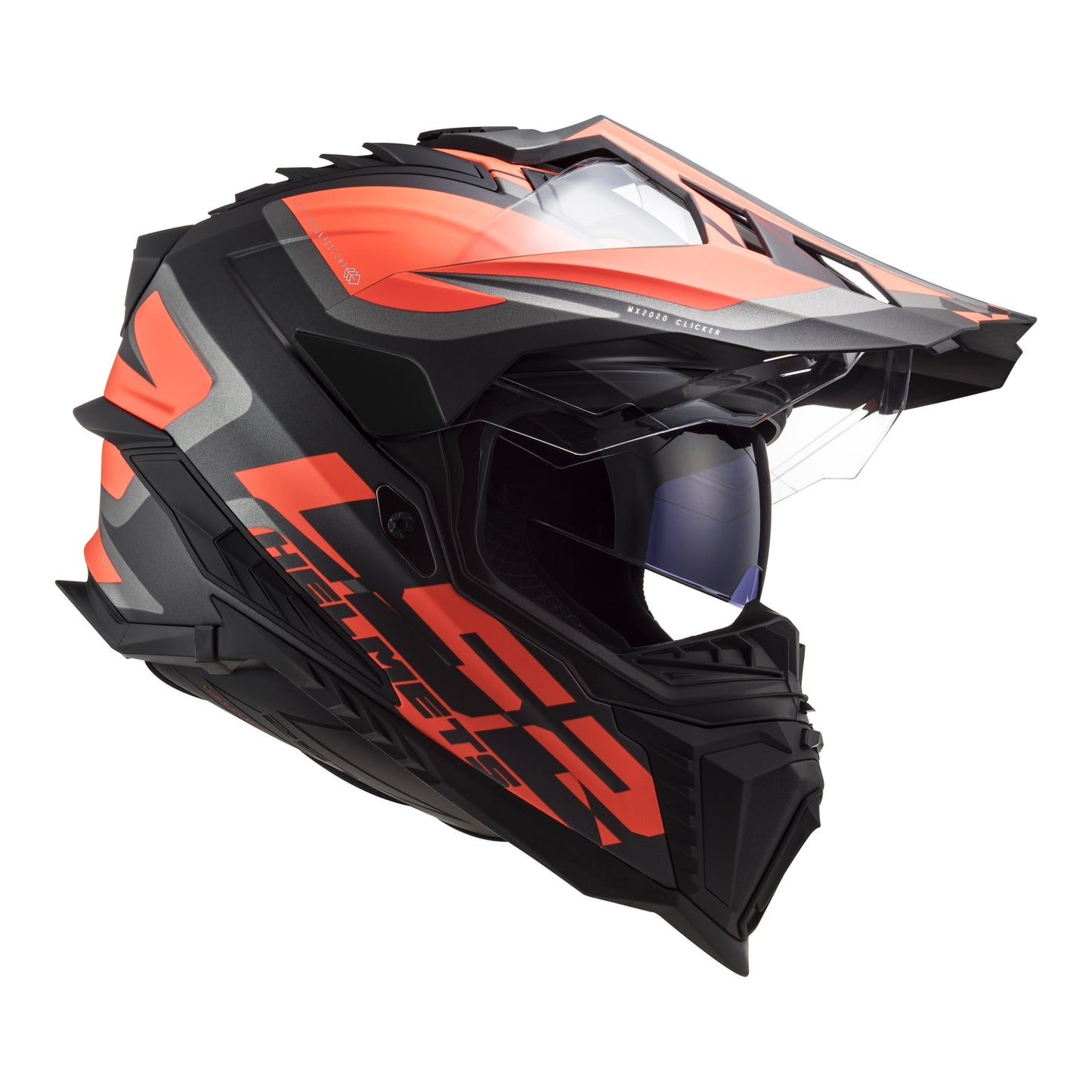LS2 MX701 EXPLORER HPFC ALTER MATT BLACK/ORANGE FLU