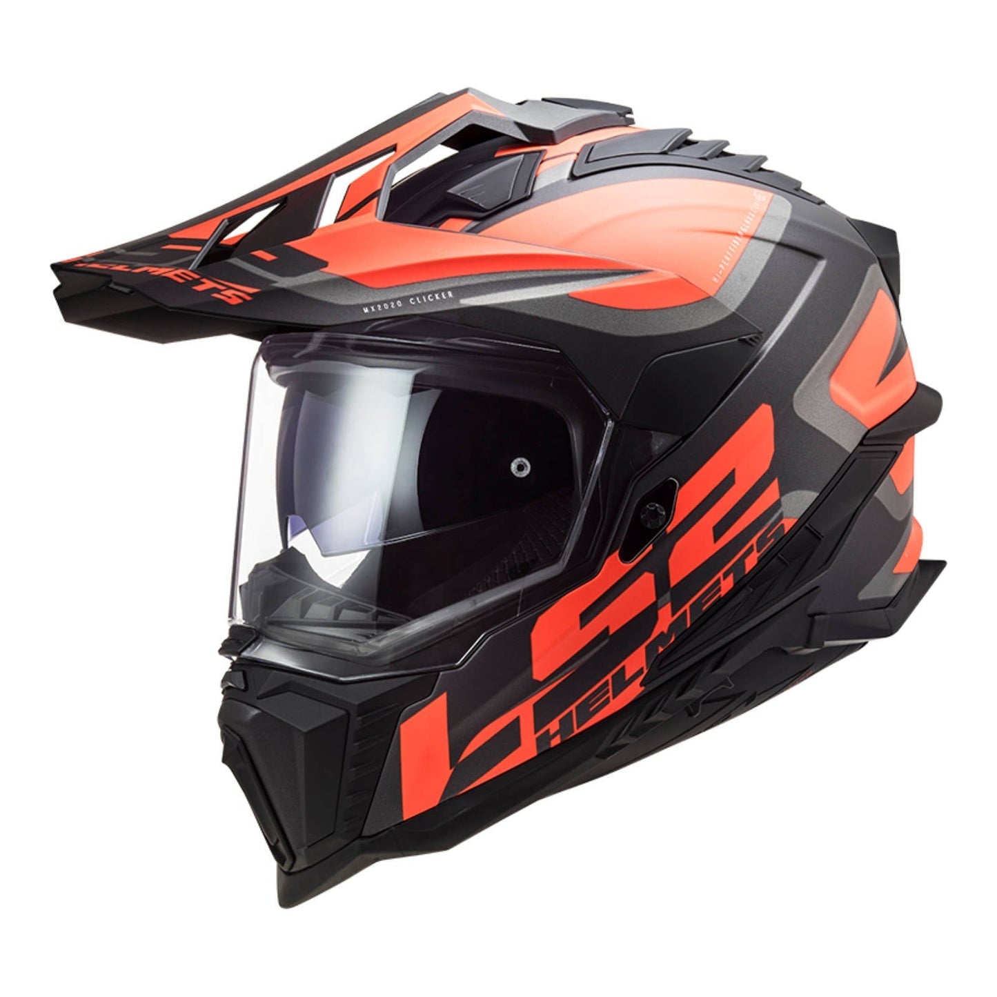 LS2 MX701 EXPLORER HPFC ALTER MATT BLACK/ORANGE FLU