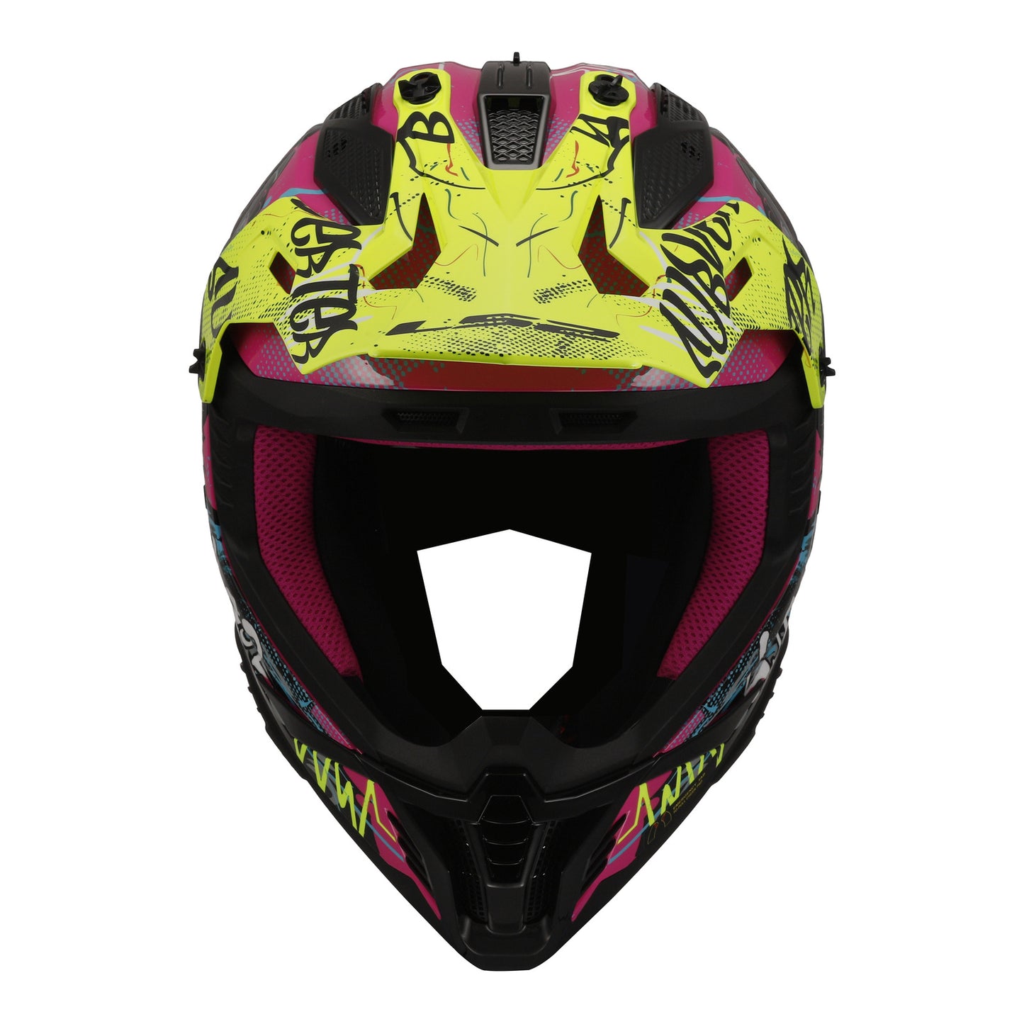 LS2 MX708 Fast II Gorilla - Purple / Hi-Vis Yellow 06