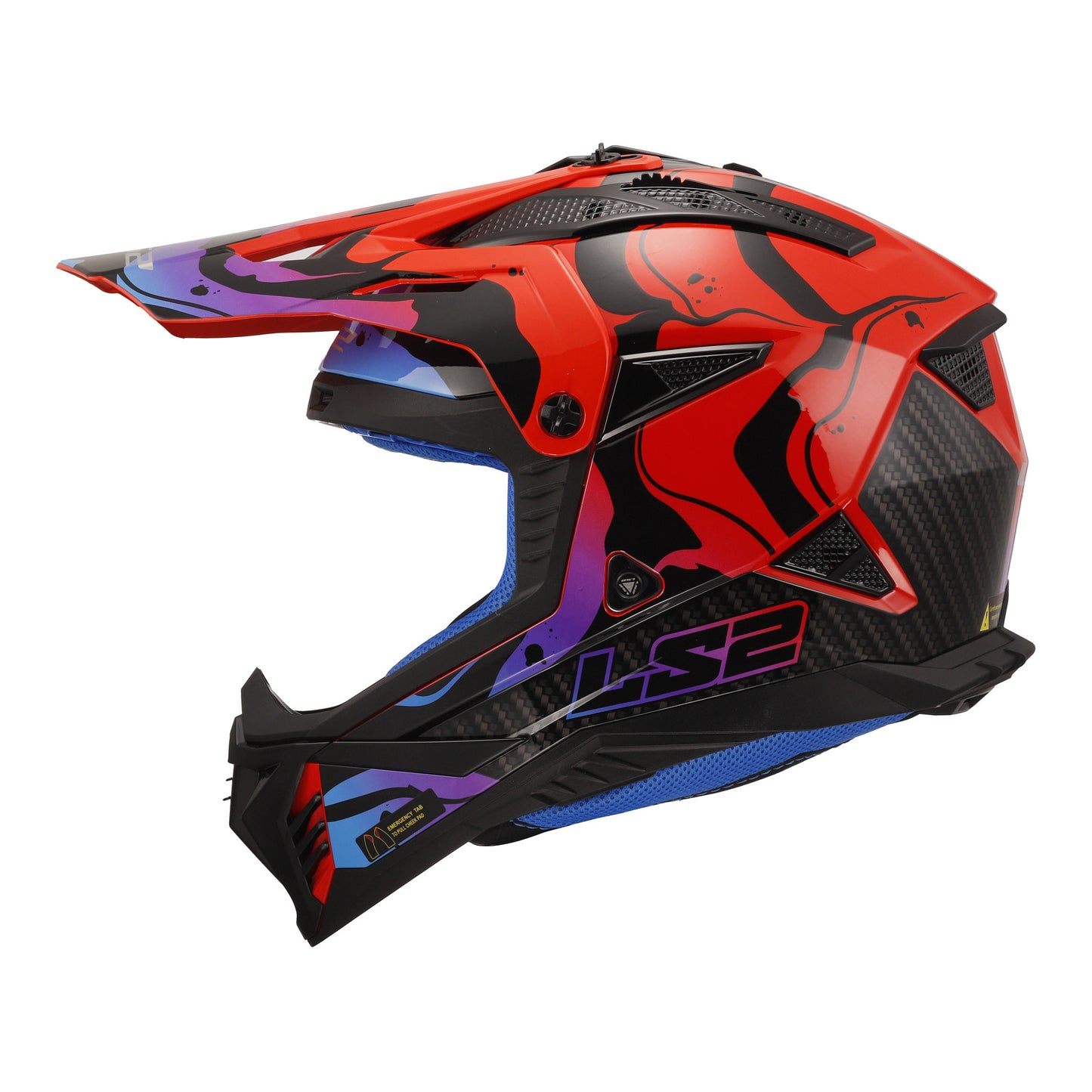 LS2 MX708 Fast II Wash - Red / Black / Blue 06