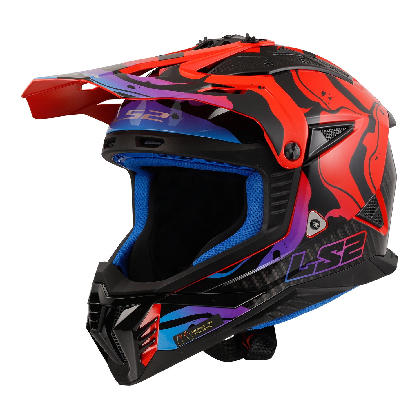 LS2 MX708 Fast II Wash - Red / Black / Blue 06