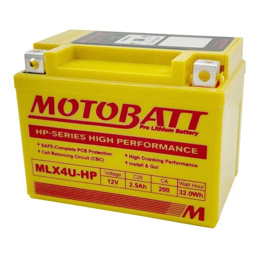 MOTOBATT PRO LITHIUM BATTERY MLX4U-HP