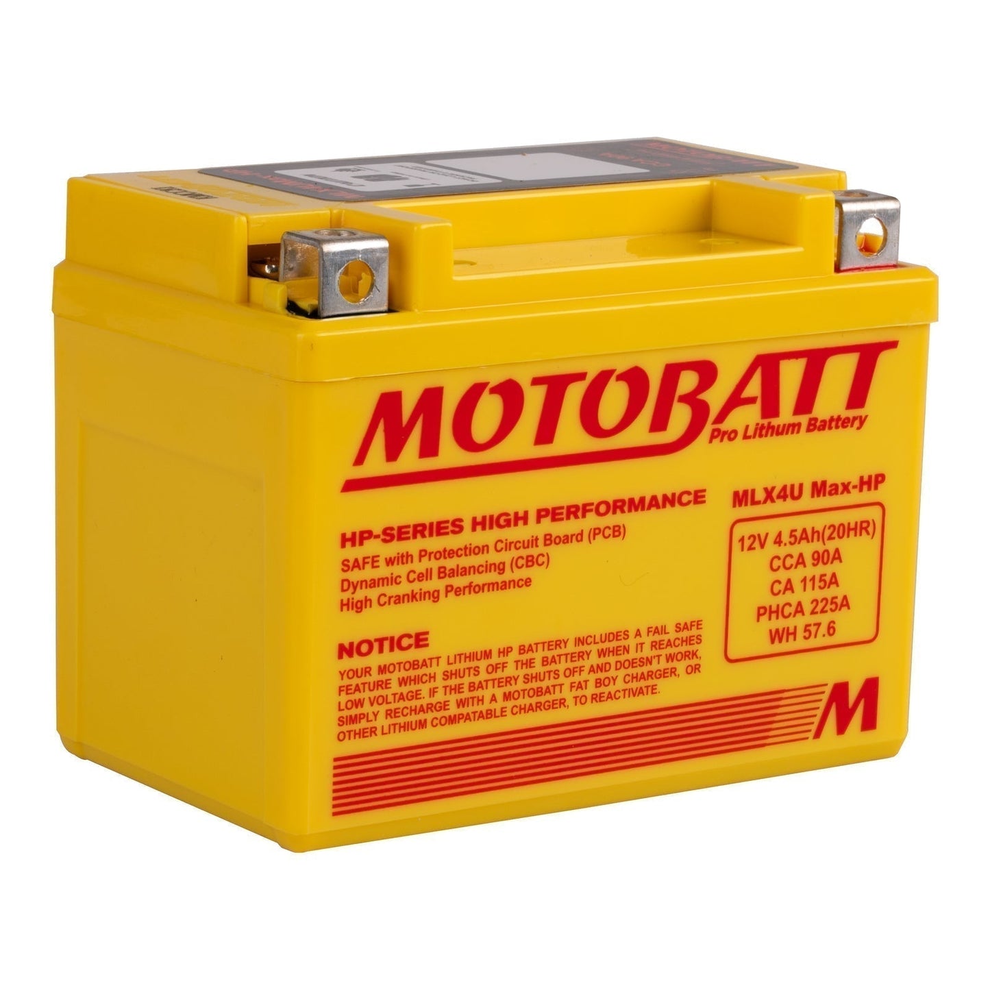 MOTOBATT PRO LITHIUM BATTERY MLX4U MAX HP