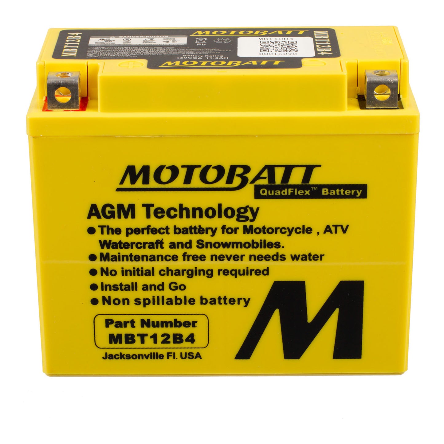 Motobatt Battery Quadflex AGM - MBT12B-4