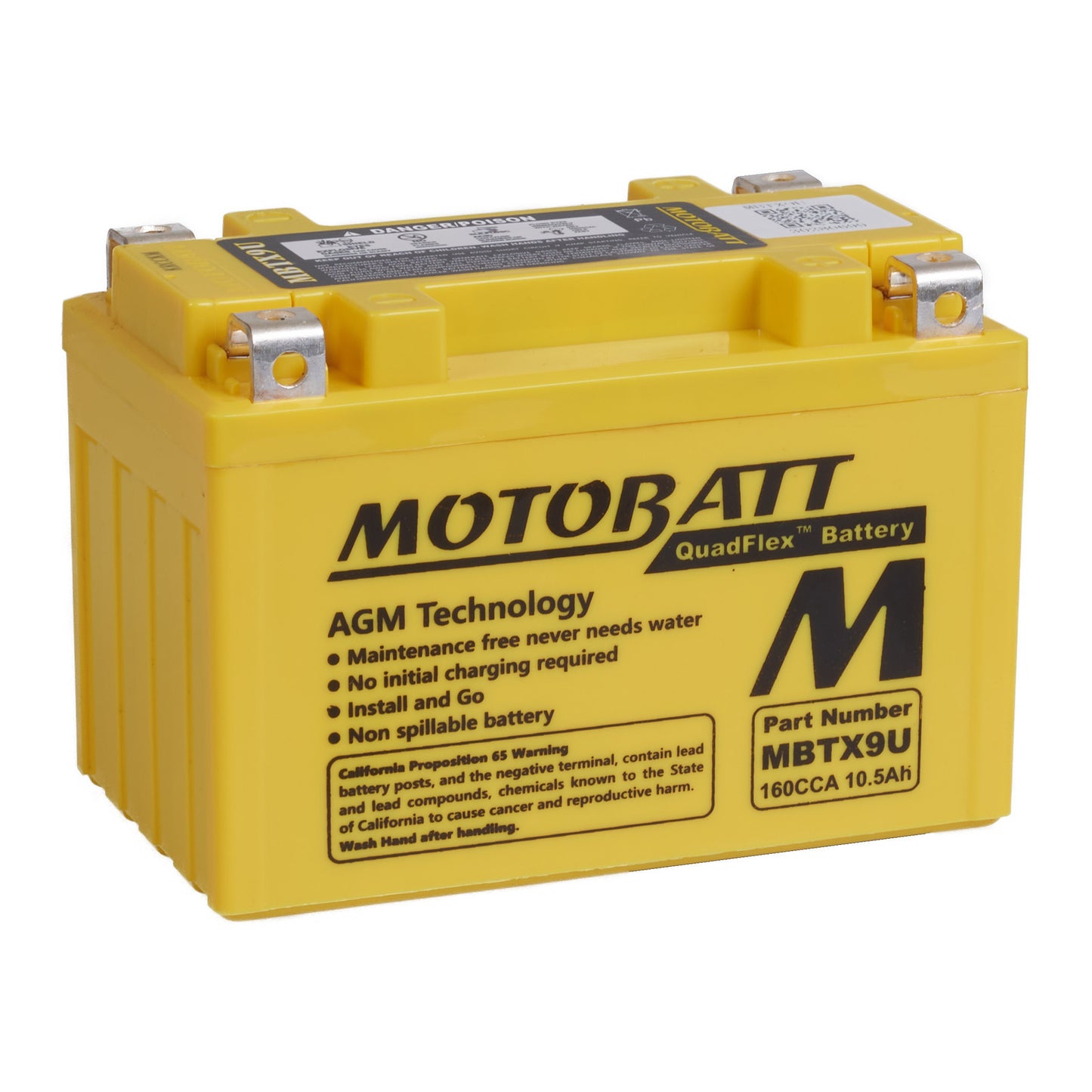 Motobatt Battery Quadflex AGM - MBTX9U