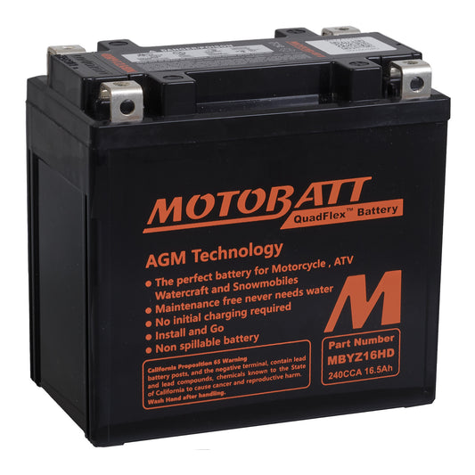 Motobatt Battery Quadflex AGM - MBYZ16HD