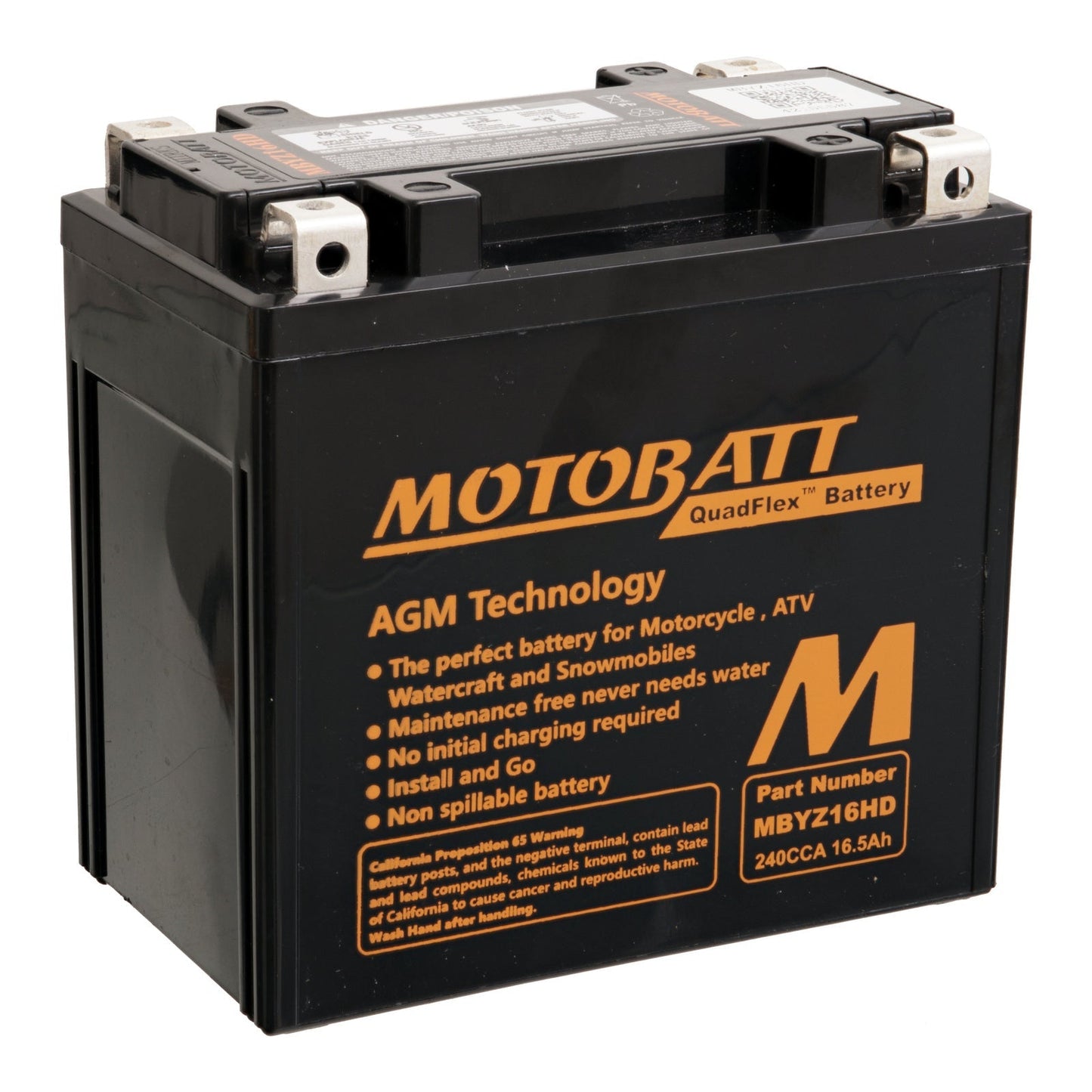 Motobatt Battery Quadflex AGM - MBYZ16HD