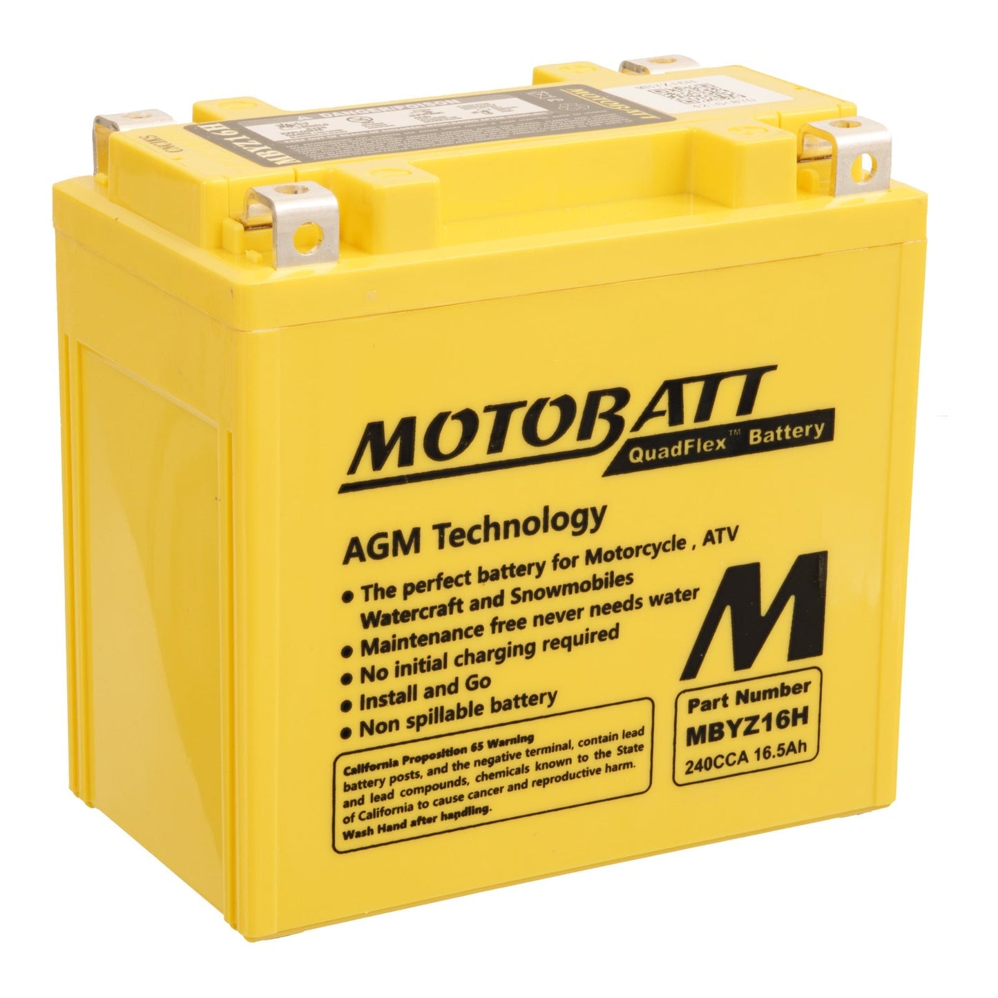 Motobatt Battery Quadflex AGM - MBYZ16-H