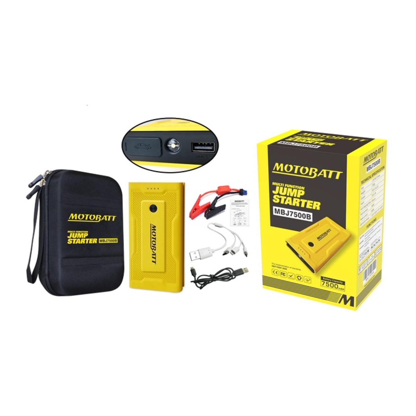 Motobatt Lithium Jump Starter 7500 &amp; Phone Charger