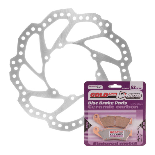 BRAKE DISC & PAD FRONT KIT - HON CRF450R 15-20 - WAVE