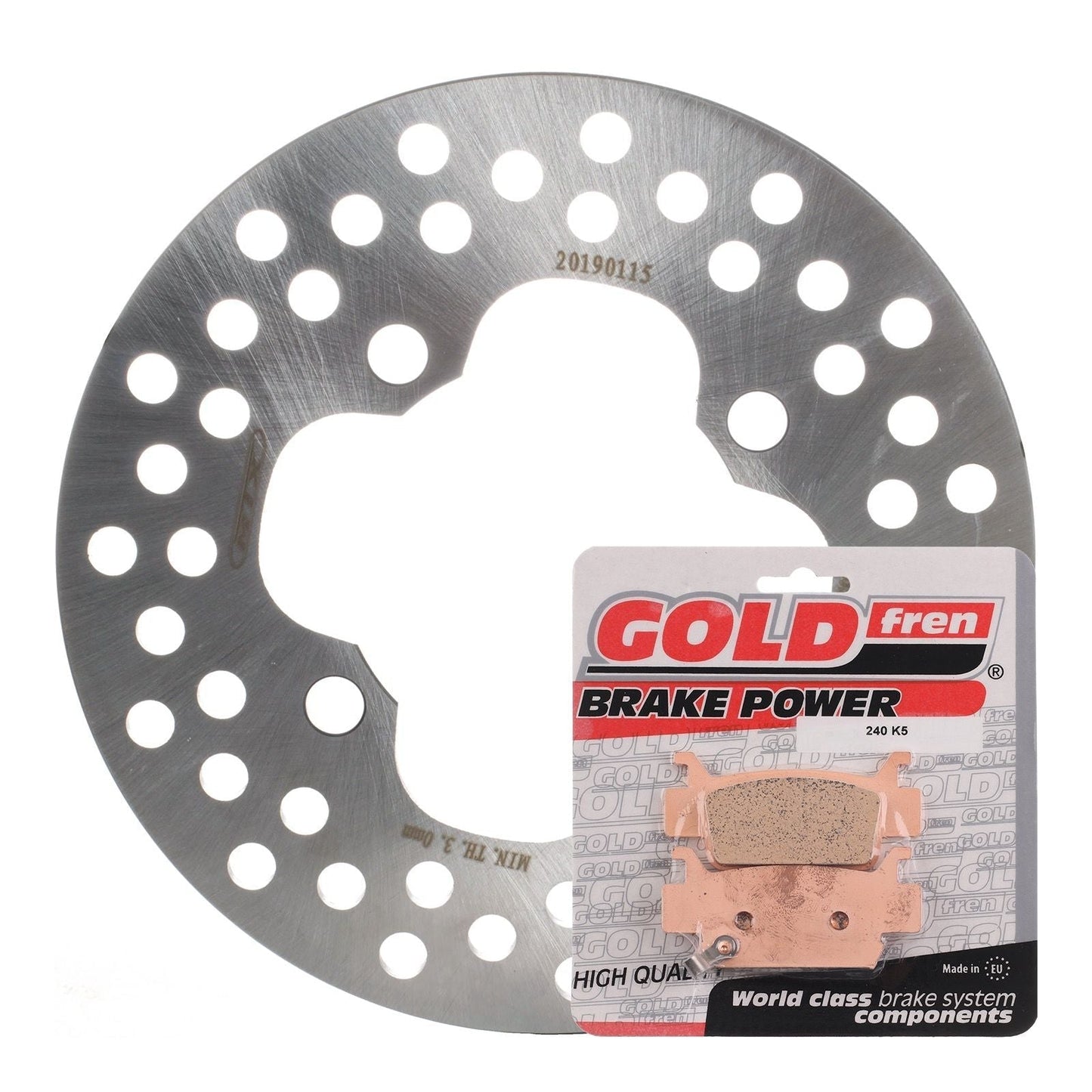 BRAKE ROTOR & PAD FRONT KIT - HON TRX500FM 05-11 #MDKF01010