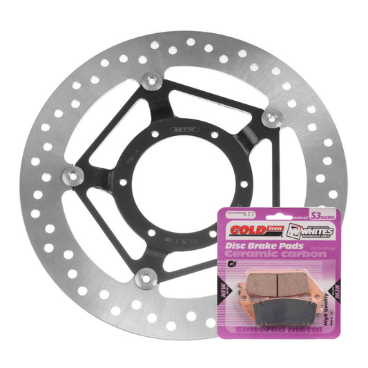 BRAKE ROTOR & PAD FRONT KIT - HON CBR250R 11-15 NON ABS #MDKF01015