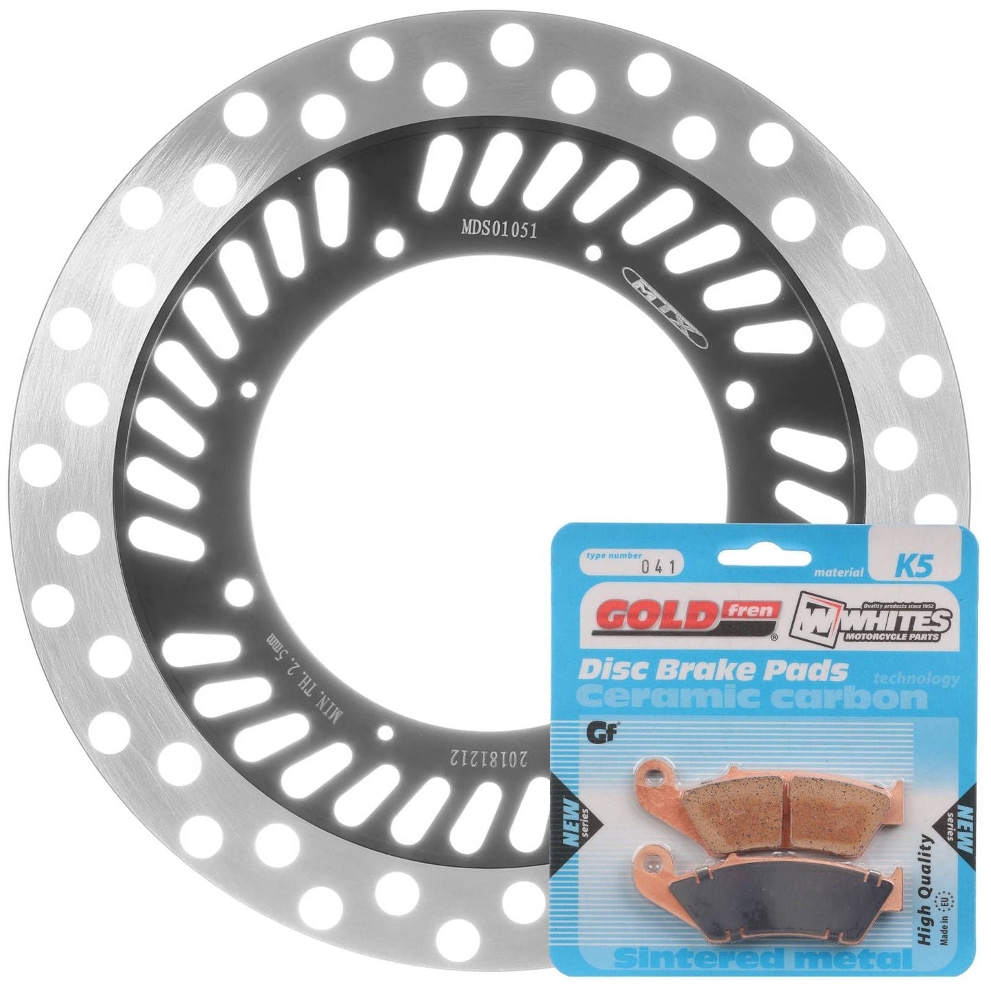 BRAKE ROTOR & PAD FRONT KIT - HON CRF230F 05-20 #MDKF01016