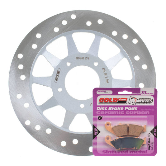 BRAKE ROTOR & PAD FRONT KIT - HON XR150L 14-20 #MDKF01017