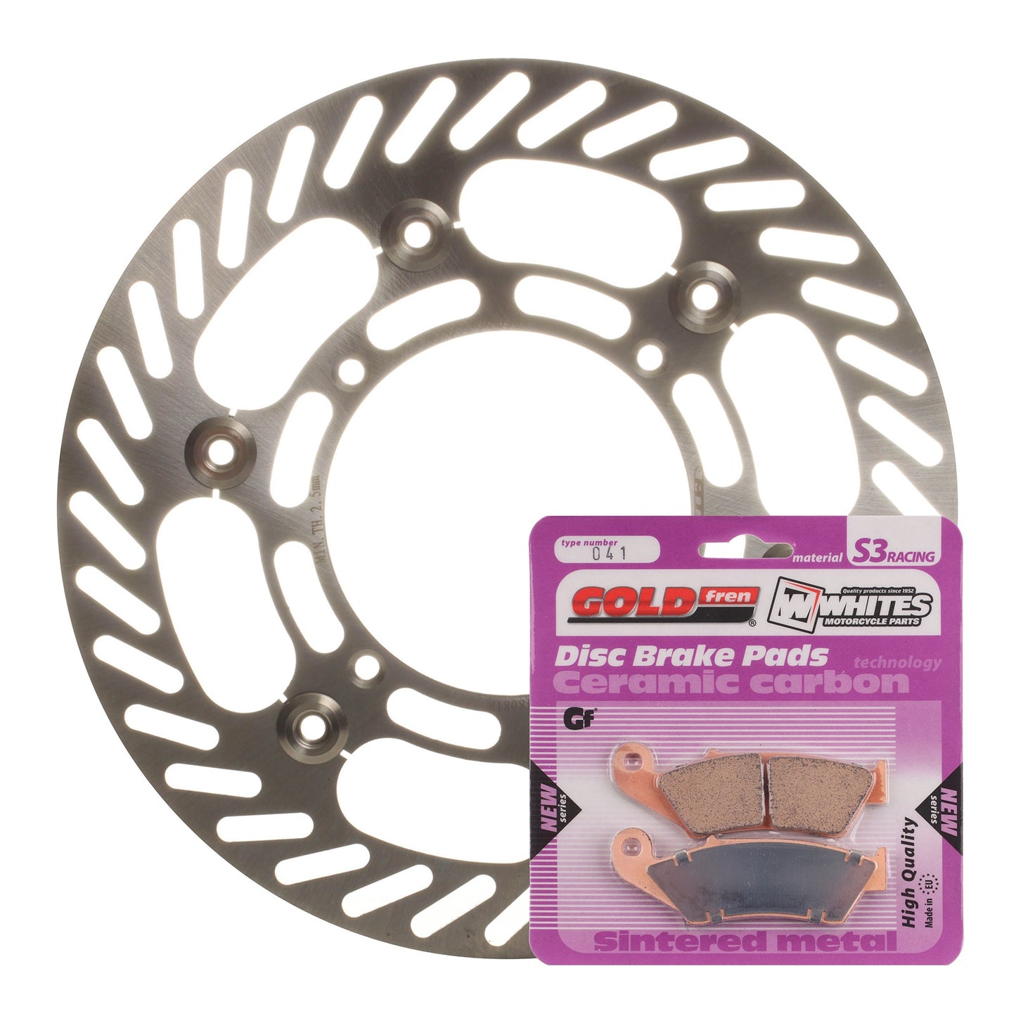 BRAKE DISC & PAD FRONT KIT - KAW KX250F 04-05