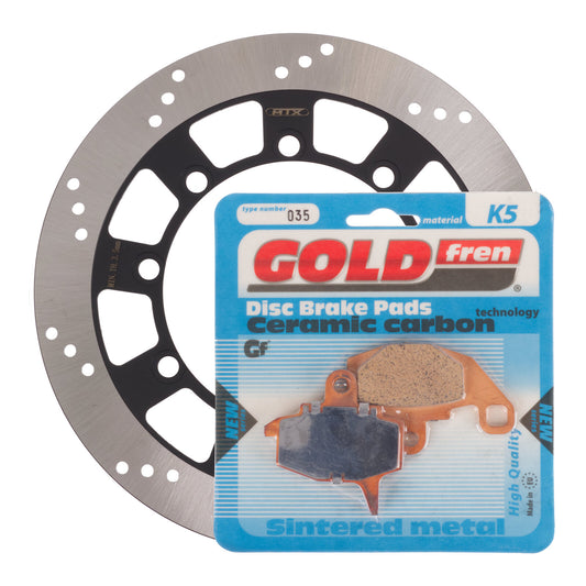BRAKE ROTOR & PAD FRONT KIT - KAW KLR650 05-07 #MDKF03007