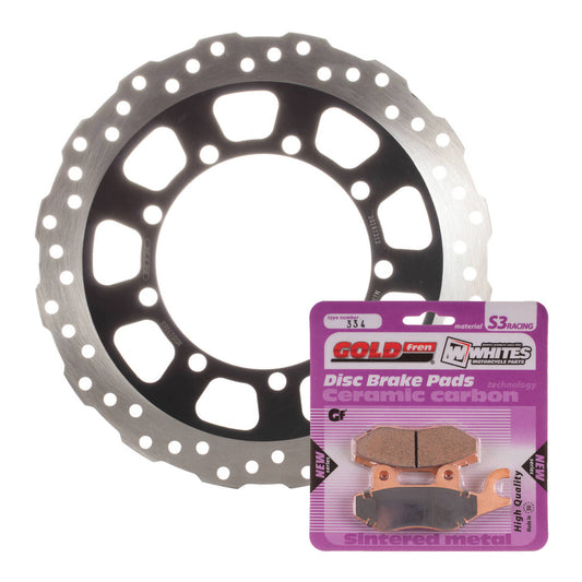 BRAKE ROTOR & PAD FRONT KIT - KAW KLR650 08-20 - WAVE #MDKF03008