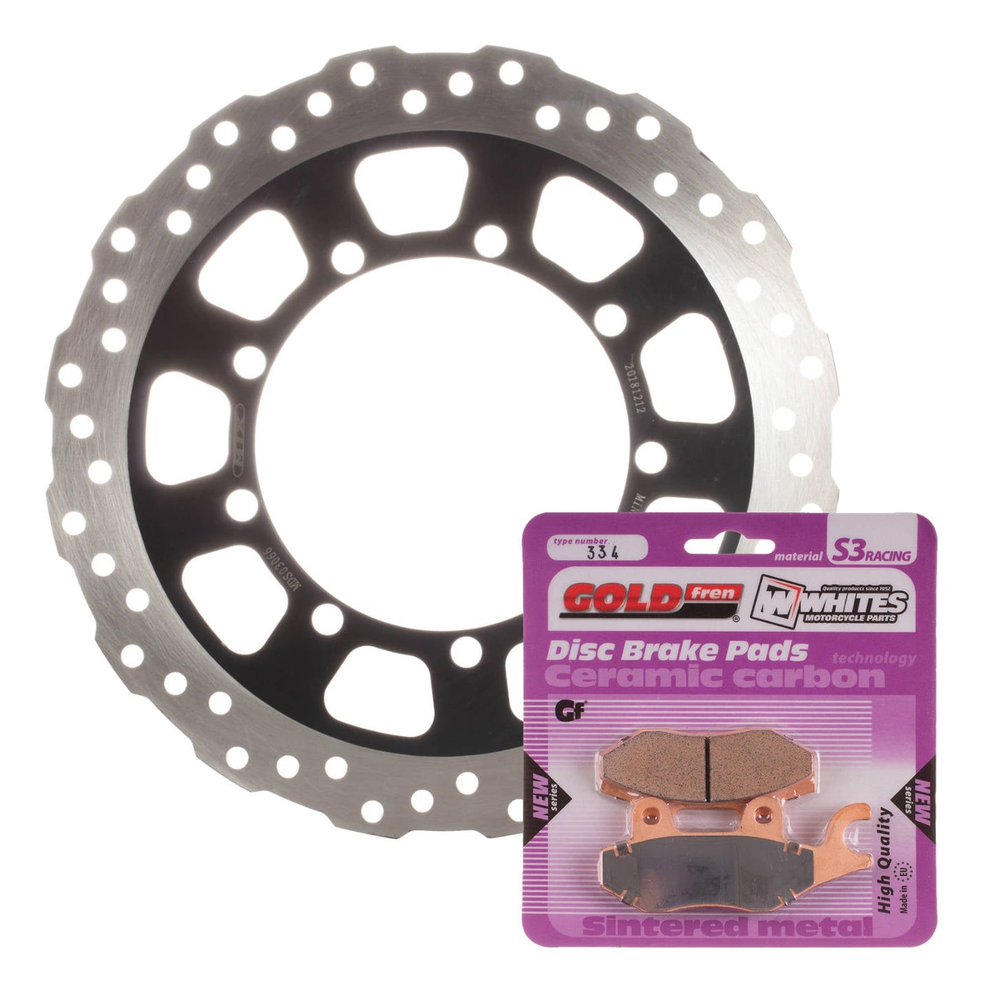 BRAKE ROTOR & PAD FRONT KIT - KAW KLR650 08-20 - WAVE #MDKF03008