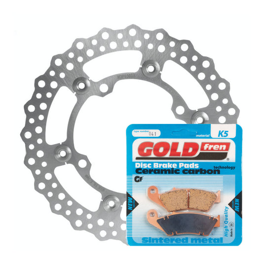 BRAKE DISC & PAD FRONT KIT - KAW KX125 06-08