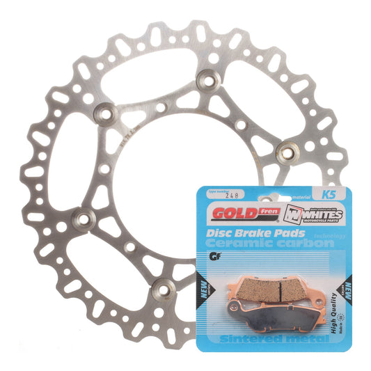 BRAKE ROTOR & PAD FRONT KIT - YAM YZ250F 16-20 - WAVE #MDKF07004