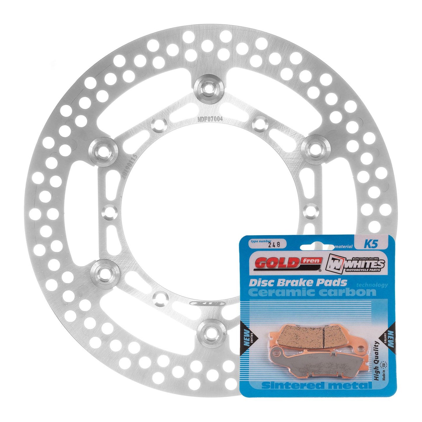 BRAKE ROTOR & PAD FRONT KIT - YAM YZ450F 08-15 #MDKF07006