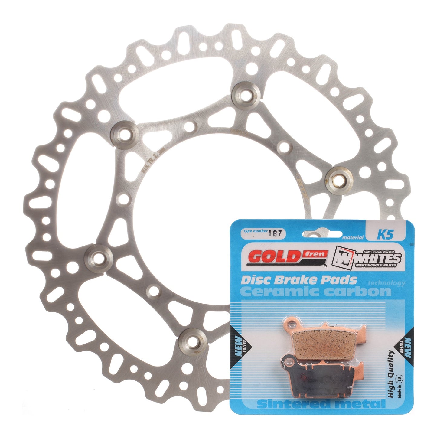 BRAKE DISC & PAD FRONT KIT - YAM WR250F 17-20 - WAVE