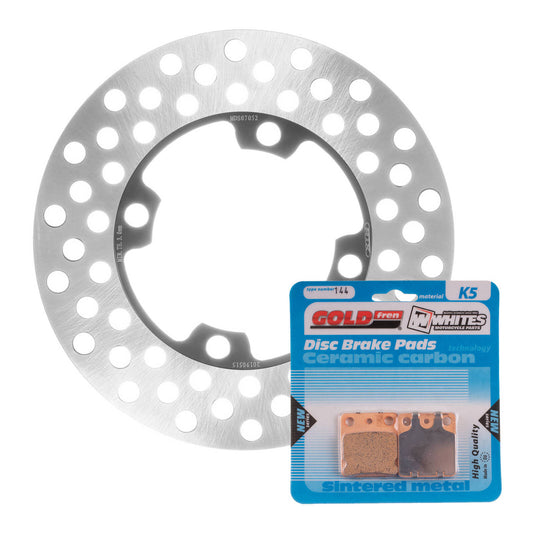 BRAKE ROTOR & PAD FRONT KIT - YAM YFM350FA BRUIN 04-06 #MDKF07012