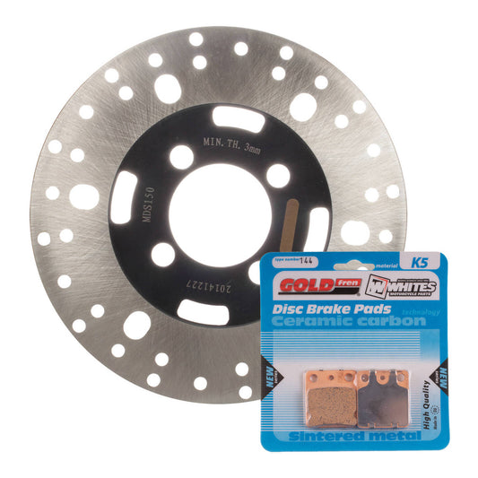 BRAKE ROTOR & PAD FRONT KIT - YAM YFM350FW BIG BEAR 99 #MDKF07014