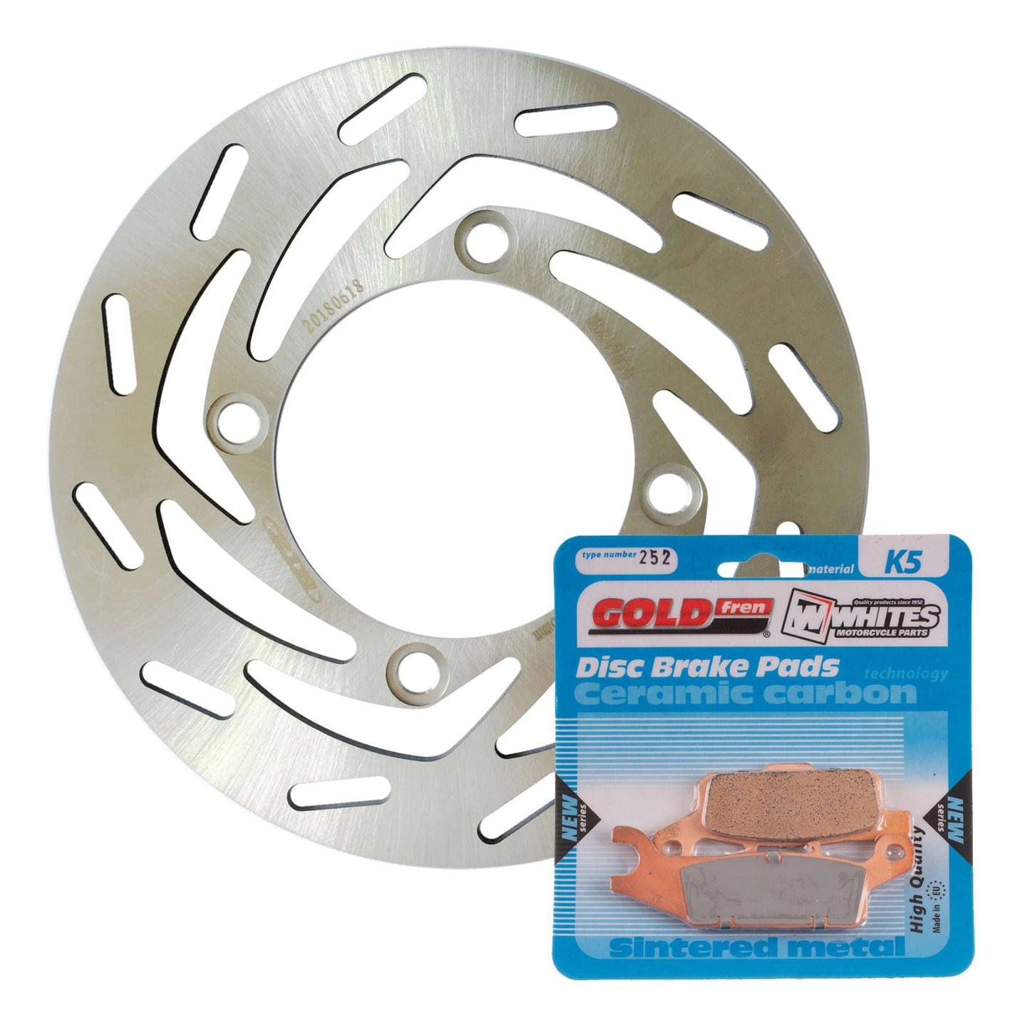 BRAKE ROTOR & PAD FRONT KIT - YAM YFM700FAP 07-20 - LEFT #MDKF07018L